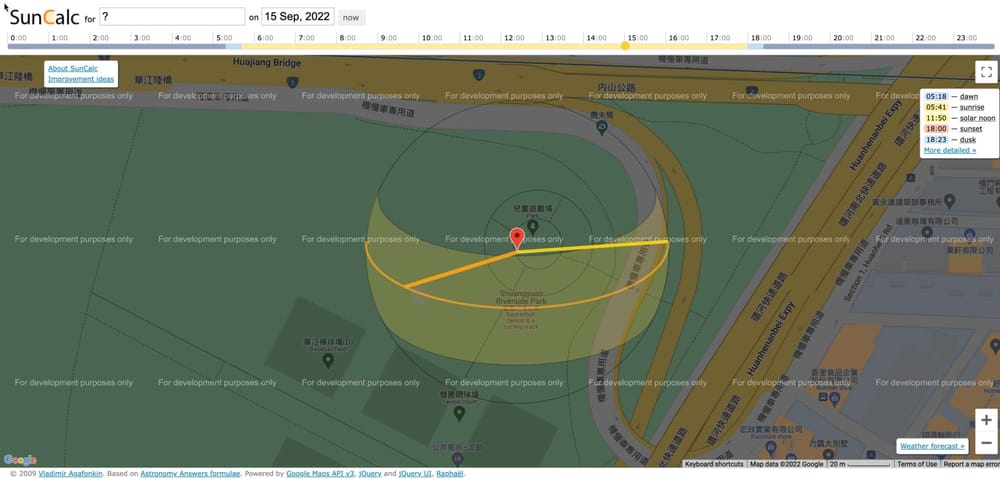 SunCalc 預先查看任何時間地點的陽光角度！日照方向 文章圖片